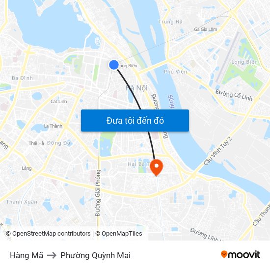 Hàng Mã to Phường Quỳnh Mai map