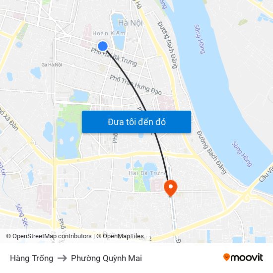 Hàng Trống to Phường Quỳnh Mai map