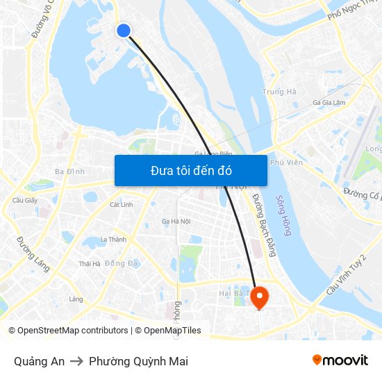 Quảng An to Phường Quỳnh Mai map