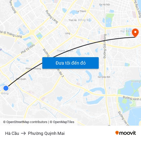 Hà Cầu to Phường Quỳnh Mai map