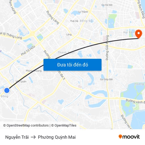 Nguyễn Trãi to Phường Quỳnh Mai map