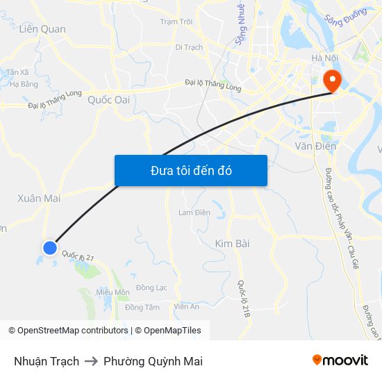 Nhuận Trạch to Phường Quỳnh Mai map