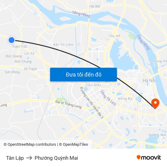 Tân Lập to Phường Quỳnh Mai map