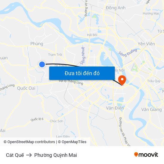 Cát Quế to Phường Quỳnh Mai map