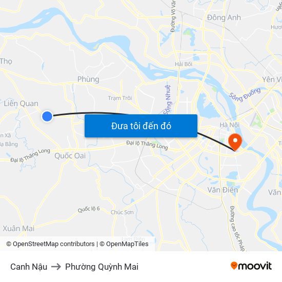 Canh Nậu to Phường Quỳnh Mai map