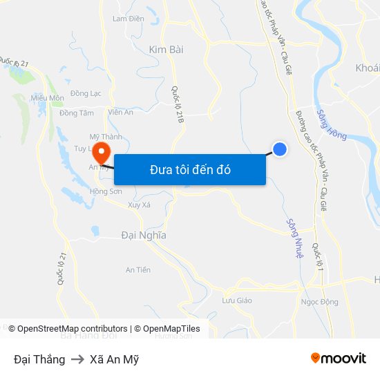 Đại Thắng to Xã An Mỹ map