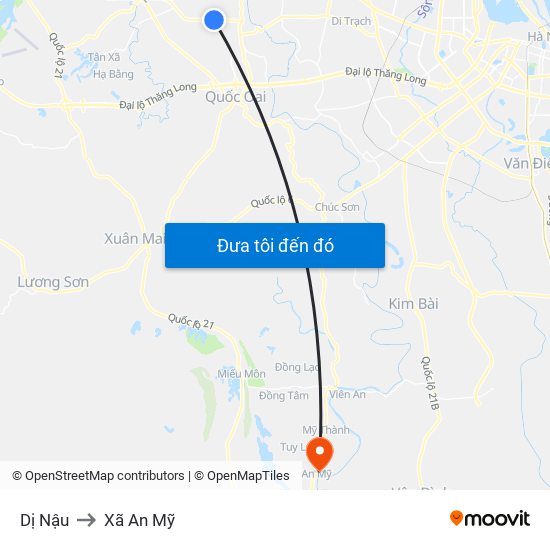 Dị Nậu to Xã An Mỹ map