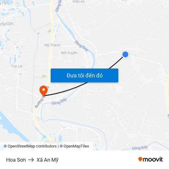 Hoa Sơn to Xã An Mỹ map