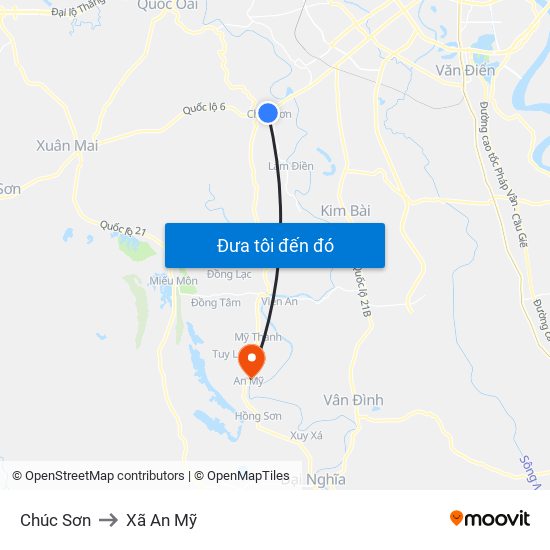 Chúc Sơn to Xã An Mỹ map