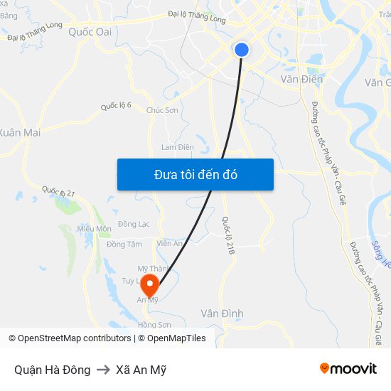 Quận Hà Đông to Xã An Mỹ map