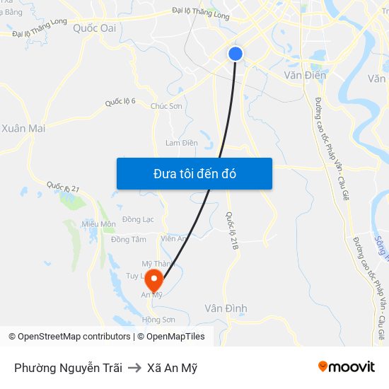 Phường Nguyễn Trãi to Xã An Mỹ map