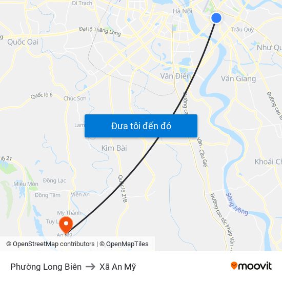 Phường Long Biên to Xã An Mỹ map