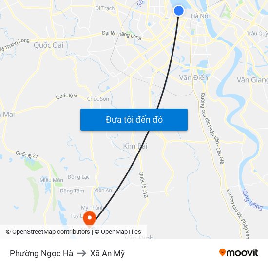 Phường Ngọc Hà to Xã An Mỹ map