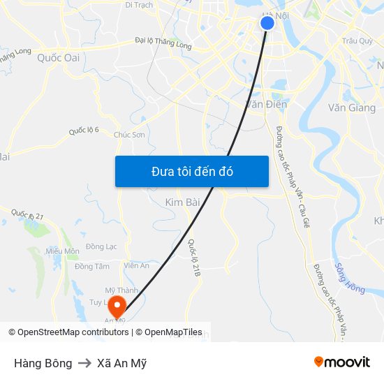 Hàng Bông to Xã An Mỹ map