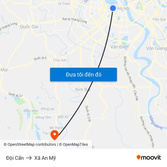 Đội Cấn to Xã An Mỹ map