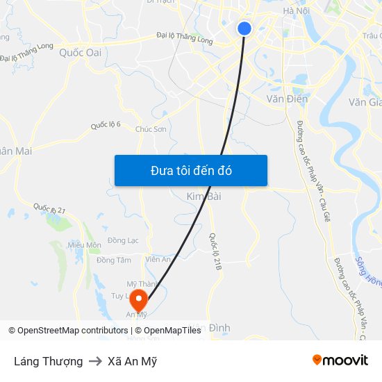 Láng Thượng to Xã An Mỹ map