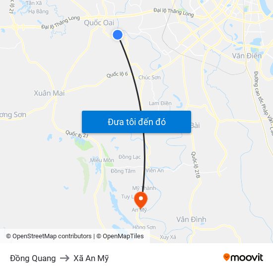 Đồng Quang to Xã An Mỹ map