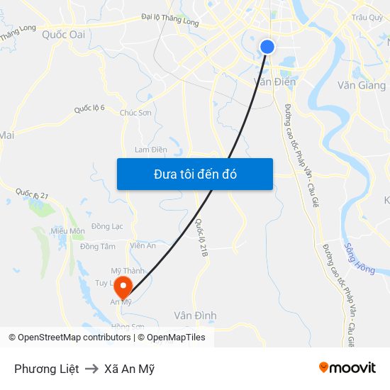 Phương Liệt to Xã An Mỹ map