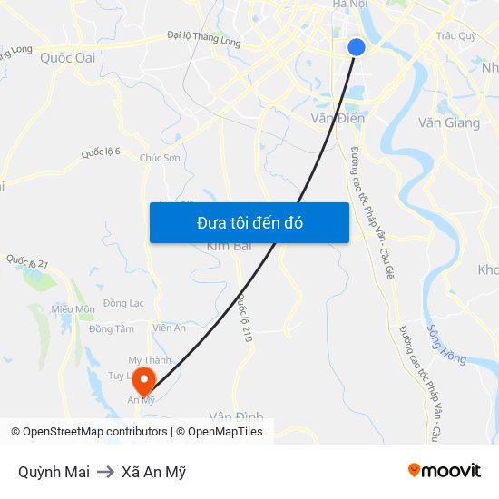 Quỳnh Mai to Xã An Mỹ map