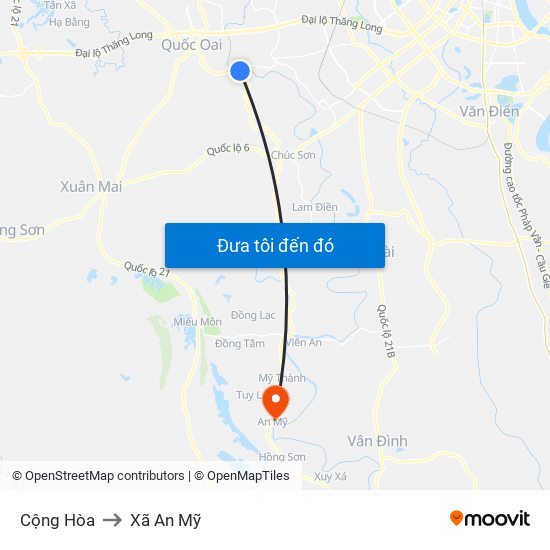 Cộng Hòa to Xã An Mỹ map