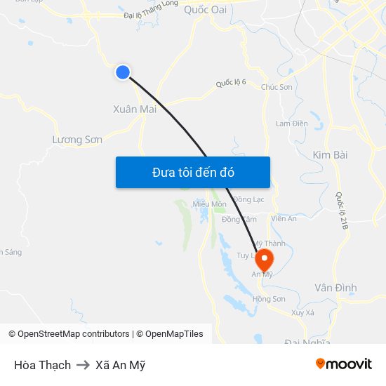 Hòa Thạch to Xã An Mỹ map