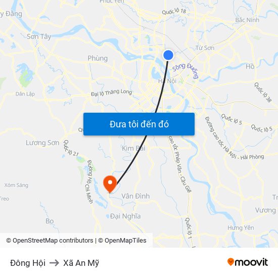 Đông Hội to Xã An Mỹ map