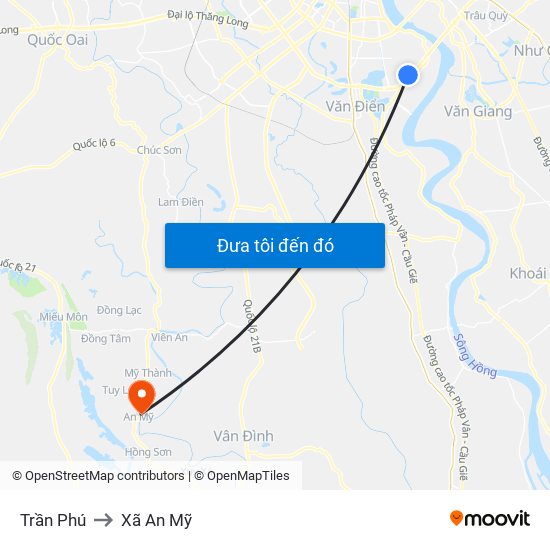 Trần Phú to Xã An Mỹ map