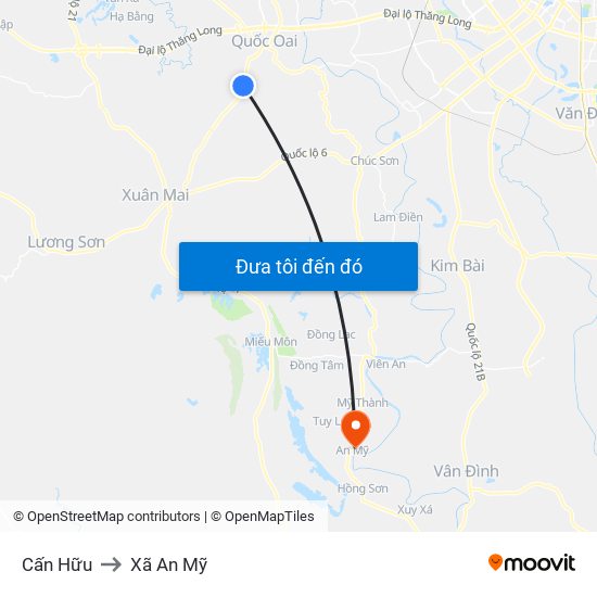 Cấn Hữu to Xã An Mỹ map