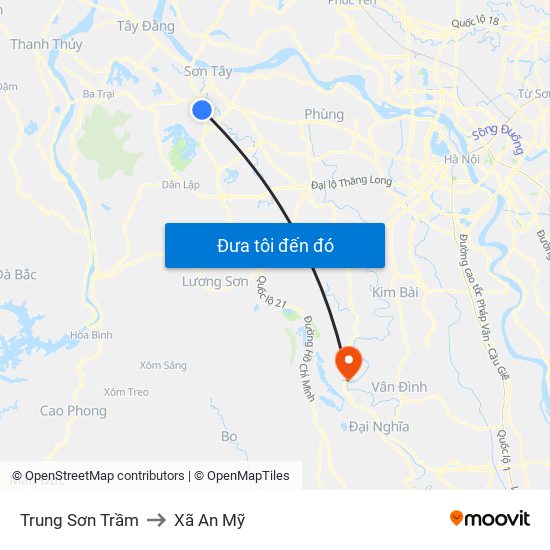 Trung Sơn Trầm to Xã An Mỹ map