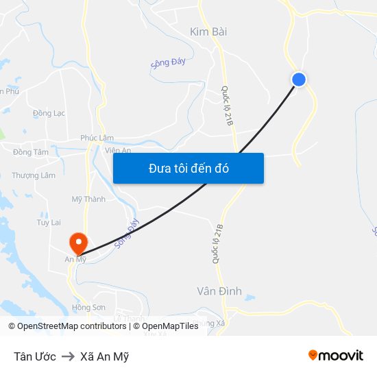 Tân Ước to Xã An Mỹ map