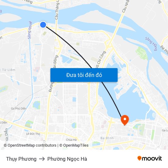 Thụy Phương to Phường Ngọc Hà map