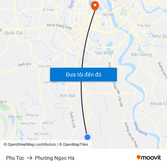Phú Túc to Phường Ngọc Hà map
