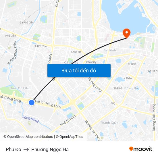 Phú Đô to Phường Ngọc Hà map