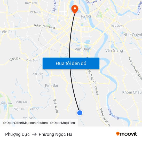 Phượng Dực to Phường Ngọc Hà map