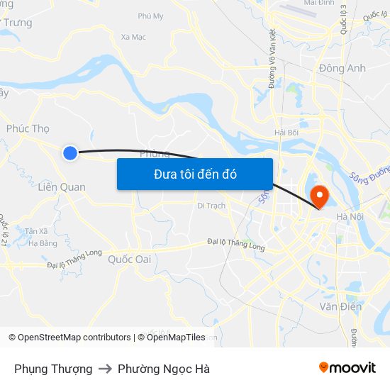 Phụng Thượng to Phường Ngọc Hà map