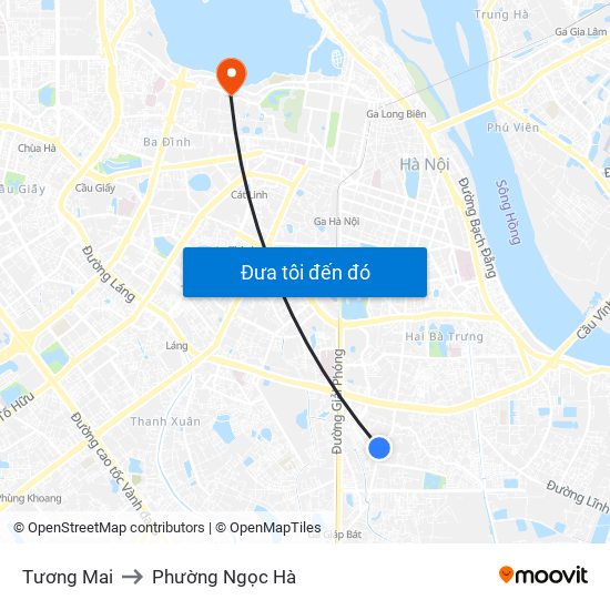 Tương Mai to Phường Ngọc Hà map