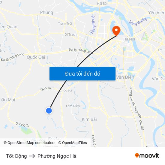 Tốt Động to Phường Ngọc Hà map