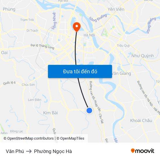 Văn Phú to Phường Ngọc Hà map