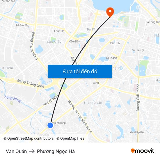 Văn Quán to Phường Ngọc Hà map