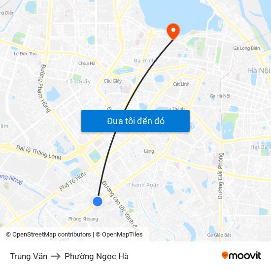 Trung Văn to Phường Ngọc Hà map