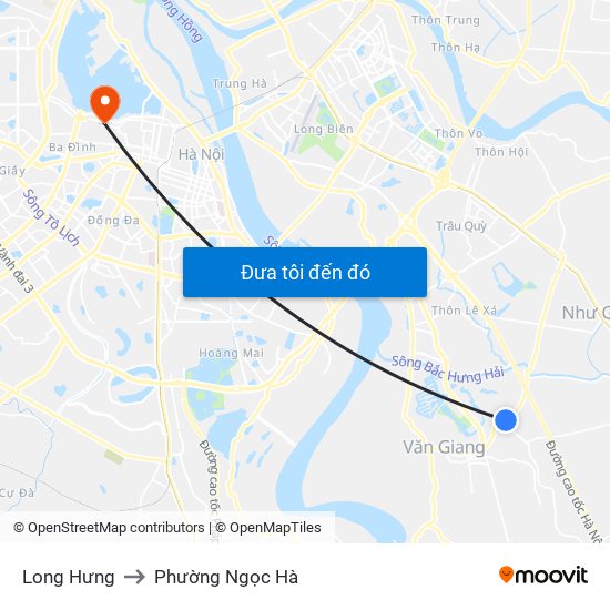 Long Hưng to Phường Ngọc Hà map