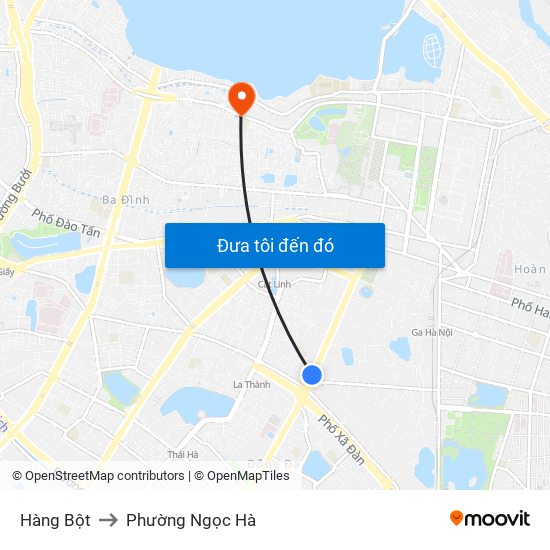 Hàng Bột to Phường Ngọc Hà map