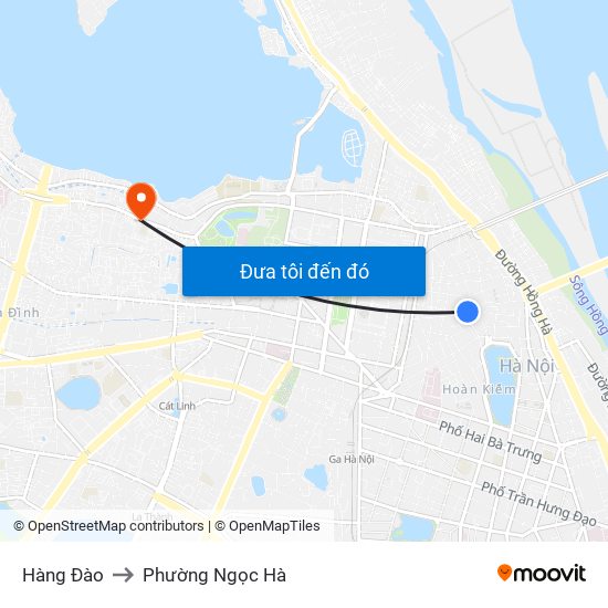 Hàng Đào to Phường Ngọc Hà map