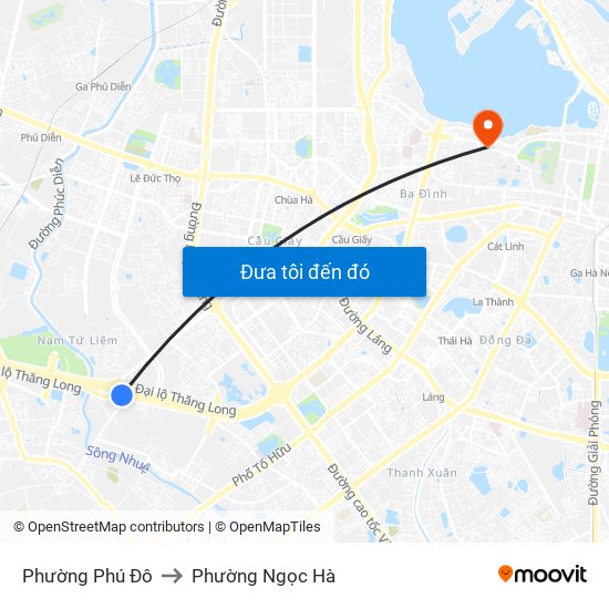 Phường Phú Đô to Phường Ngọc Hà map