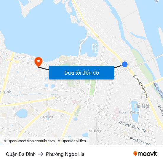 Quận Ba Đình to Phường Ngọc Hà map