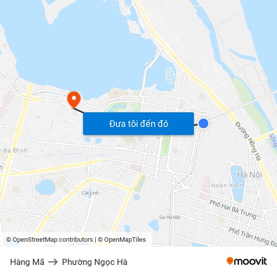 Hàng Mã to Phường Ngọc Hà map