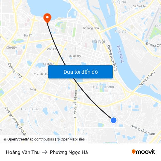 Hoàng Văn Thụ to Phường Ngọc Hà map