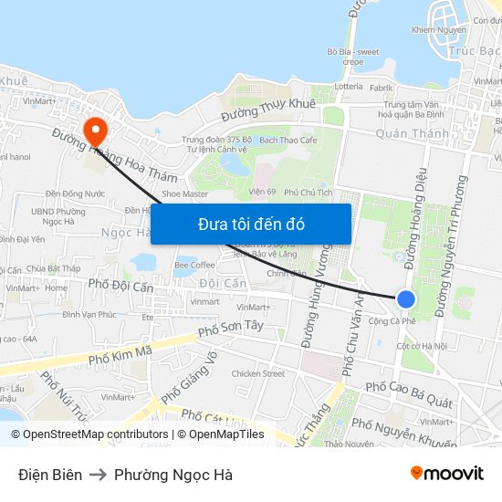 Điện Biên to Phường Ngọc Hà map