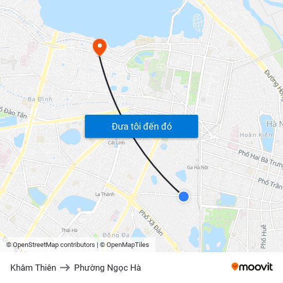 Khâm Thiên to Phường Ngọc Hà map