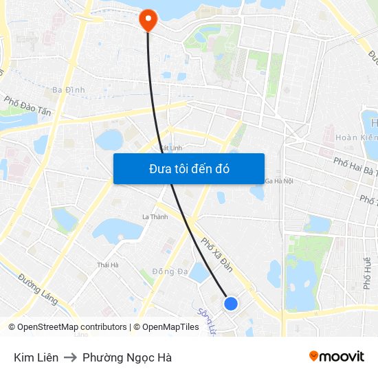 Kim Liên to Phường Ngọc Hà map